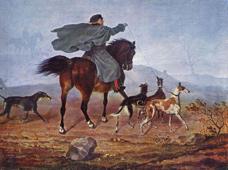 Franz Kruger Riding to the Hunt china oil painting image